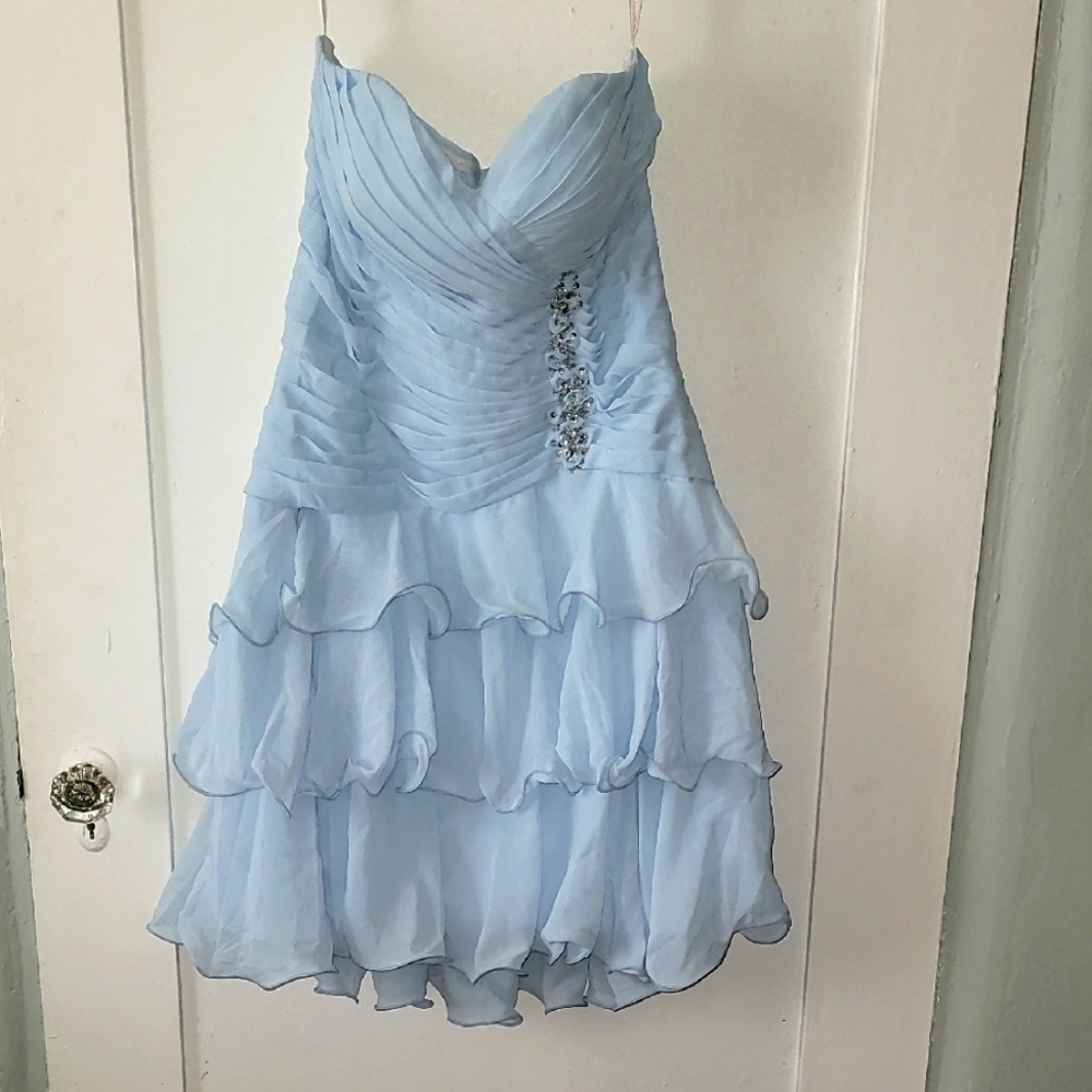 JJ's House Chiffon Strapless Dress NWOT